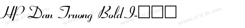 HP Dan Truong Bold I字体转换
